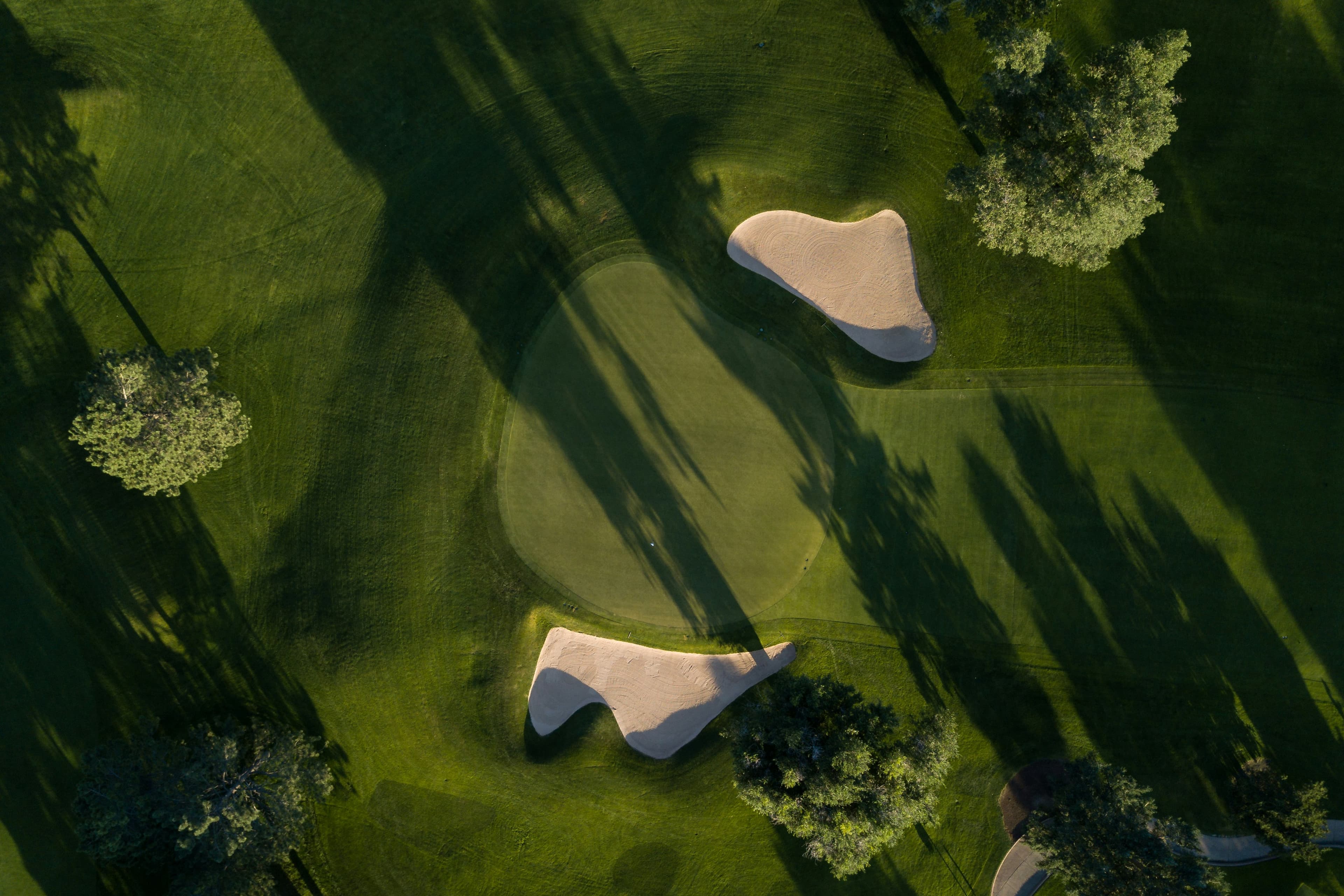 Golf course at sunrise