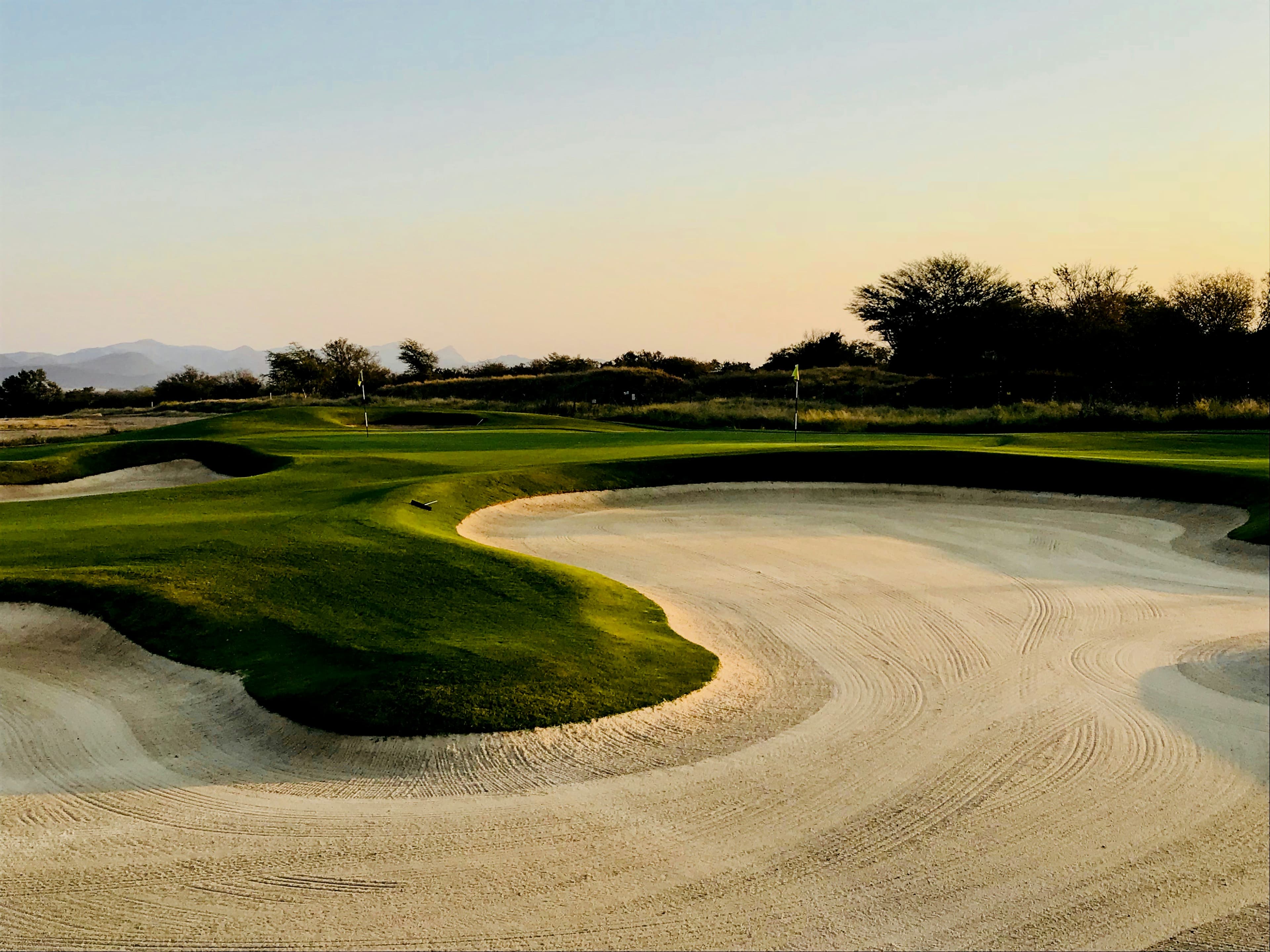 Golf ball on the course